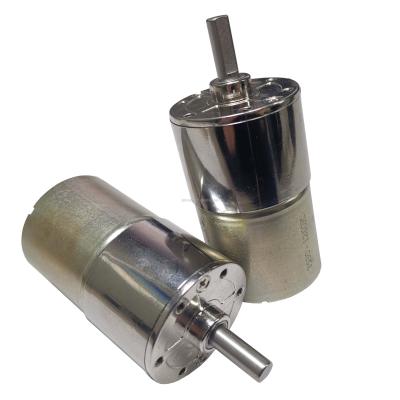 China 12v 220rpm 150rpm 100rpm 95rpm 65rpm 40rpm 25rpm 37mm Totally Enclosed High Torque Brush DC Gear Motor GM37 3530 for sale