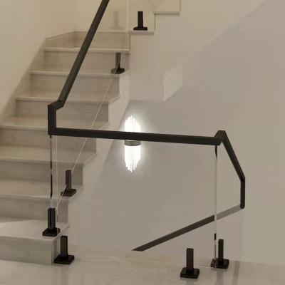 China Modern High Quality Glass Stairs Easy Selling DIY Installation Silver Stainless Steel Channel Rail System Balustrade System For Balcony for sale