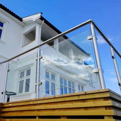 China Modern Top Sale Balustrade Fencing Aluminum Frameless Glass Railing Deck Shoe Base U Channel Profile Glass Balustrade for sale