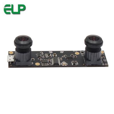 China OEM 2MP CMOS AR0330 1080P Full HD ELP Dual Lens USB 2.0 UV-C Wide Angle Webcam For 3D VR System 86X23mm for sale