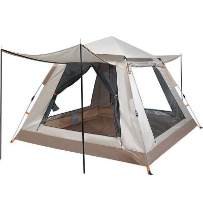 China 190T dacron UV-resistant Oxford 3-4 person beach tents 215*215*142CM 4 windows outdoor camping tent for sale