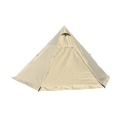 China UV-Resistant Beach Sun Protection and Rain Protection Boom Folding Simple Construction Canvas Tent Outdoor Camping for sale