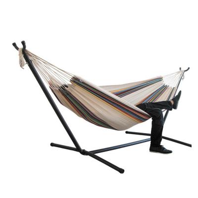 China Outdoor Hammock 200cm x 150cm Rainbow Canvas Camping Cat Hammock for sale