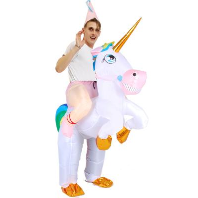 China Dacron New Arrival Inflatable Halloween Unicorn Costumes for sale