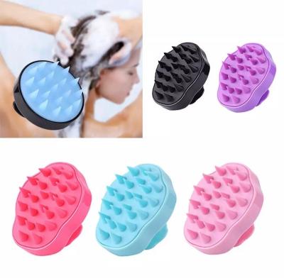 China Custom Logo Silicone Shampoo Hair Scalp Massager Brush Gnker Hair Scalp Massager Brush Waterproof Hair Silicone Brush for sale