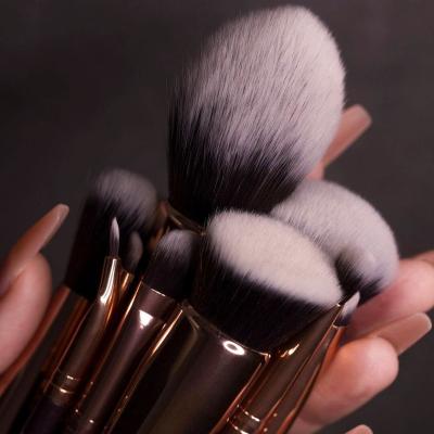 China Angular Blush Free Photos Makeup Brush Kit Plastic Wood Handle Make Up Brushes For Foundation Eyeshadow Lip Highlighter Bar Contour Brush for sale