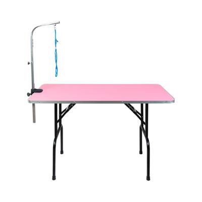 China Aluminum Alloy Edging Pet Beauty Grooming Table Sustainable Folding Table For Dog for sale