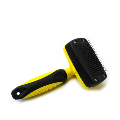 China Viable Needle Steel Wire Grooming A Button Mane Pet Hair Professional Dog Comb for sale