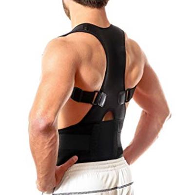 China Wholesale Breathable Medical Neoprene Back Brace Posture Corrector Magnetic Adjustable Support Breathable Comfortable for sale