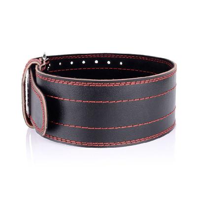 China Weightlifting Croak Leather Adjustable Custom Gym Shaping Weightlifting Belt Genuine Leather Back Brace for sale