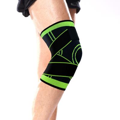 China Adjustable Elasticity Best Breathable For Running Amazon Knitted Knee Compression Sleeve Knee Brace for sale