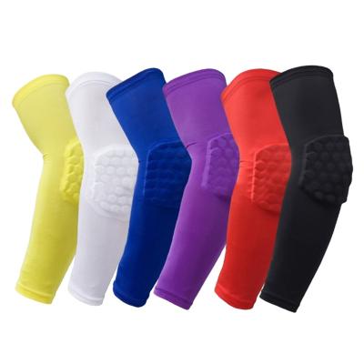 China Feiyali Elasticity Adjustable Breathable Summer Lightweight Sports UV Protection Arm Sleeve Support With Protective Elbow Pads for sale