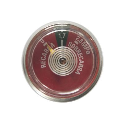 China High Quality Chrome Plated Spiral Tube Fire Extinguisher Pressure Gauge JFB1337IJ for sale