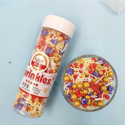 China Cake Decorating Materials 10 Natural Ingredients from Sugar Beads For Cookies Bakery Shimmer Colors Sprinkles Cake Decorations for sale