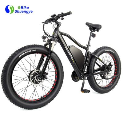 China Aluminum Alloy Dual Motor Tire Electric Bike 1000w Brushless Motor 26