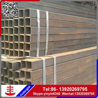 China Structure Pipe TSX-GP1671641 Square Black Hollow Section Oiled Steel Tube Weight 75x75mm / Iron Pipe Sizes for sale