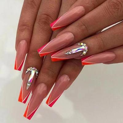 China Wholesale Design New Arrival Press On Nails Colored Matte Luxury Custom Artificial False Logo Fake Nails Nails Supplier Salon for sale