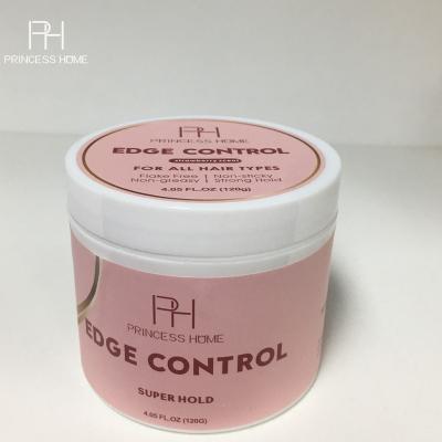 China Organic Customized Your Logo Edge Control Hair Products Organic Extra Hold Hair Pomade High Clear Edge 120g Tamer for sale