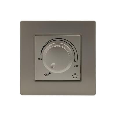 China British Standard Stainless Steel Champagne Color 86*86mm Light Weight Dimmer Switch for sale