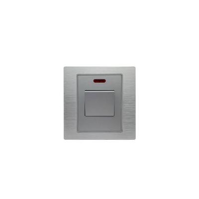 China Control Air Conditioning British Standard Silver Color 45A Wall Switches 86*86mm for sale