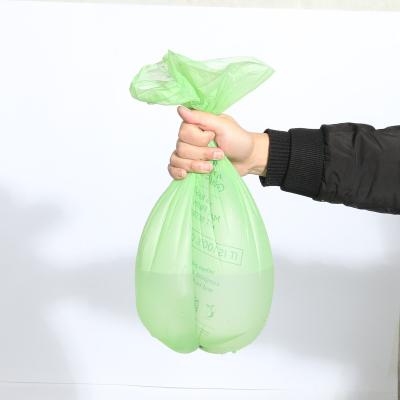 China Handle Tie Moisture Proof Compostable Waste Bags Kitchen Waste Bag With Handle Small Food Chute Bags BPI Certified for sale