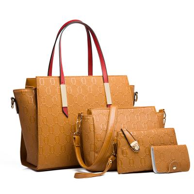 China High Quality Custom Made Fashion Tote Ladies Bags Handbag Set for sale