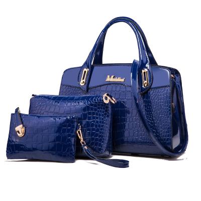 China Wholesale Kind Of European Style Women Fashion Ladies Handbags PU Material 3 Piece Bag Sets for sale