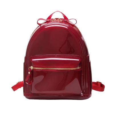 China New Fashion Silicone PVC Material Women Cartoon Candy Leisure Travel Jelly Backpack for sale