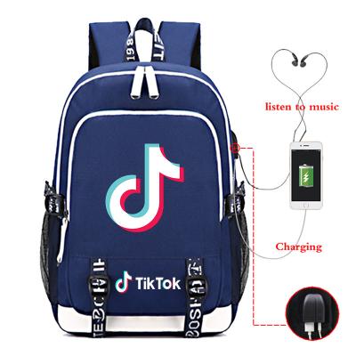 China With New Style USB Leisure USB Leisure High School Laptop Tik Tok Bags Outdoor Travel Backpack Luminous School Backpack for sale