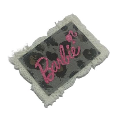 China Custom Washed Sewing Lace Woven Label Viable Processing Labels With Its Own Logo Printed Label for sale