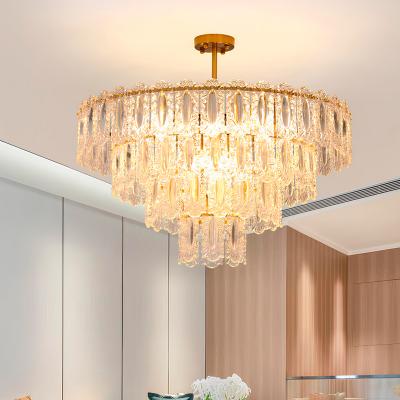 China Modern Dawn Three Round Rings Crystal Chandeliers Modern Chandelier and lamps Hotel chandelier luxury for sale