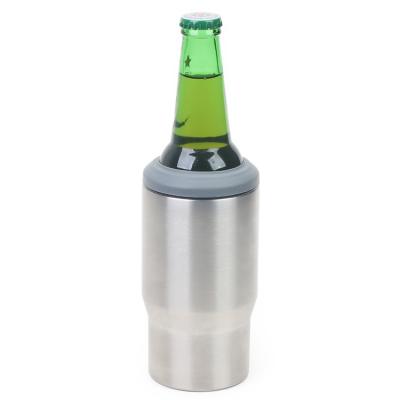 China Viable 14oz Stainless Steel Beer Bottle Holder Car Cup Coolers With Two Lids Wholesale for sale