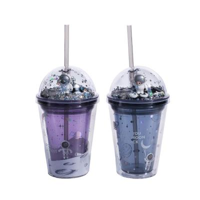 China Sustainable Plastic 12oz / 16oz Tumbler With Plastic Dome Lid Cup For Kids for sale