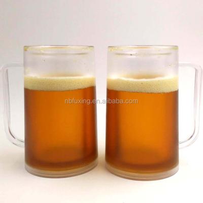 China Pba Free PS Double Wall Ice Beer Mug Freezer Mug Sustainable Eco-Friendly for sale