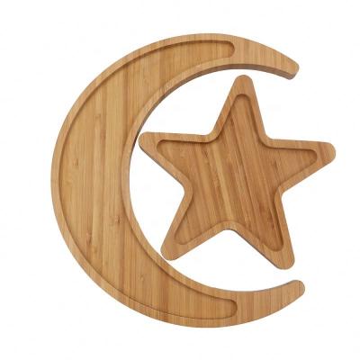 China Creative Viable Appetizer Tray Bamboo Shape Star Design Food Serving Tray for sale