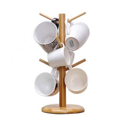 China Sustainable simple treelike wooden brand cup holder, home finishing and storage rack, creative water cup holder for sale