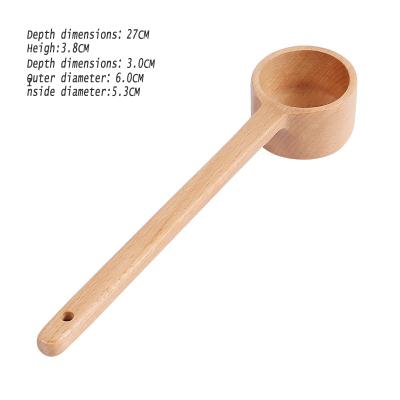 China Factory Sustainable Sale Wooden Spoon With Long Handle Japanese Teaspoon Measurer for sale