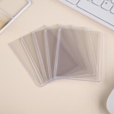 China Normcore/PVC id card holder business student exhibition exhibition ID card minimalist clear soft plastic waterproof name badge holder for sale