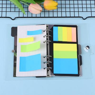 China Hholes A6A87 Sticky Note 6 Square Loose-leaf Hard Cover Sticky Hand Ledger Notes Custom Printed Logo for sale