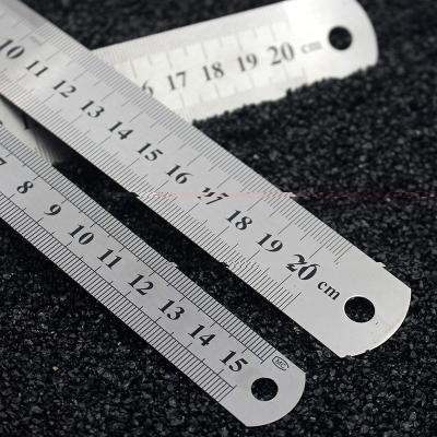 China Wholesale New Study Flexible Stainless Steel Scale Etched Metallic Straight Ruler For Student To Draw for sale