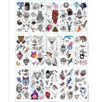 China Temporary Wholesale Skull Animal Decorative Props Tattoo Stickers Concert Water Transfer Stickers for sale