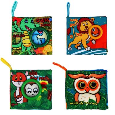 China Recycled Recycled Cloth Book Animation Flip Book Baby Animal Fun Learning Evening Story Education Book for sale