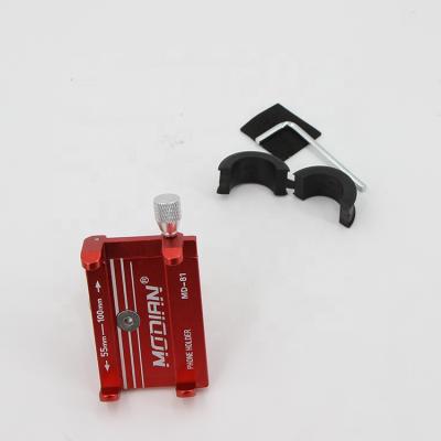 China Install on handlebar product aluminum alloy two color portable scooter hot selling mobile phone holder about 25mm-31.8mm for sale