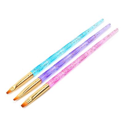 China NAIL acrylic nail brush kolinsky 14 pink acrylic nail brushes wholesale nail art set brush rose gold for sale