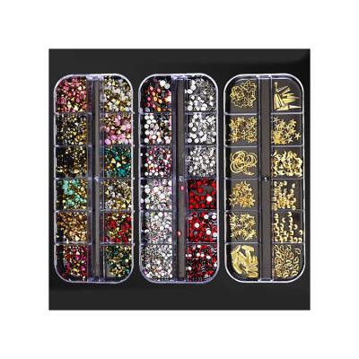 China Alloy Resin Rhinestone Bead Manufacturers Supply Glitter Nail Art Accept OEM Service 3d Nail Art for sale