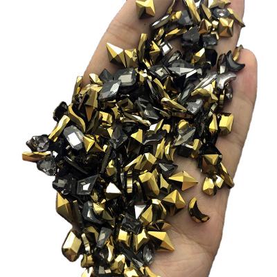 China 2021 Conventional Flat Drill Nail Glitter Decor Nail Art Decoration Stones Nail Sticker Best Selling Logo for sale