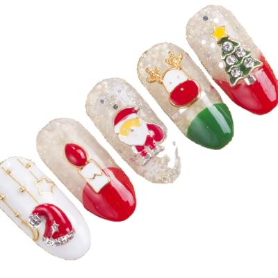 China 2021 Christmas Nail Art Decoration Nail Art Decoration Sticker Glitter Nail Decoration Customized Image Stereo Hot Mode for sale