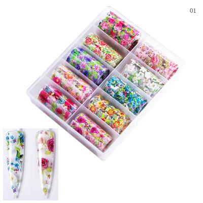 China Factory Price Waterproof Gel Sticker Nails Transfer Foil Nail Wraps Transfer Nail Art Stickers 2021 for sale