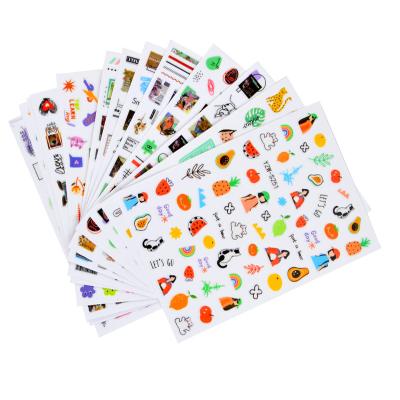 China Waterproof Hot Fashion Customized Nail Sticker Cartoon Set Abstract Nail Sticker Nail Art Foil for sale