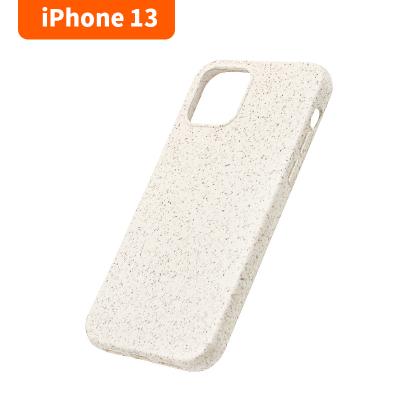 China New Anti-fall Phone Case Wheat Straw Cell Phone Case For iPhone 12 Eco-friendly Biodegradable Full Phone Case For iPhone 13 for sale